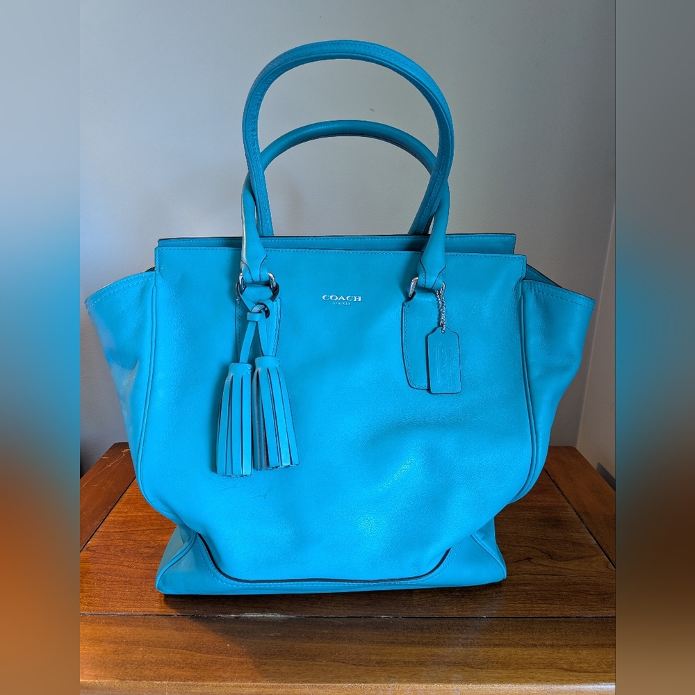 Coach Turquoise Tote Bag
